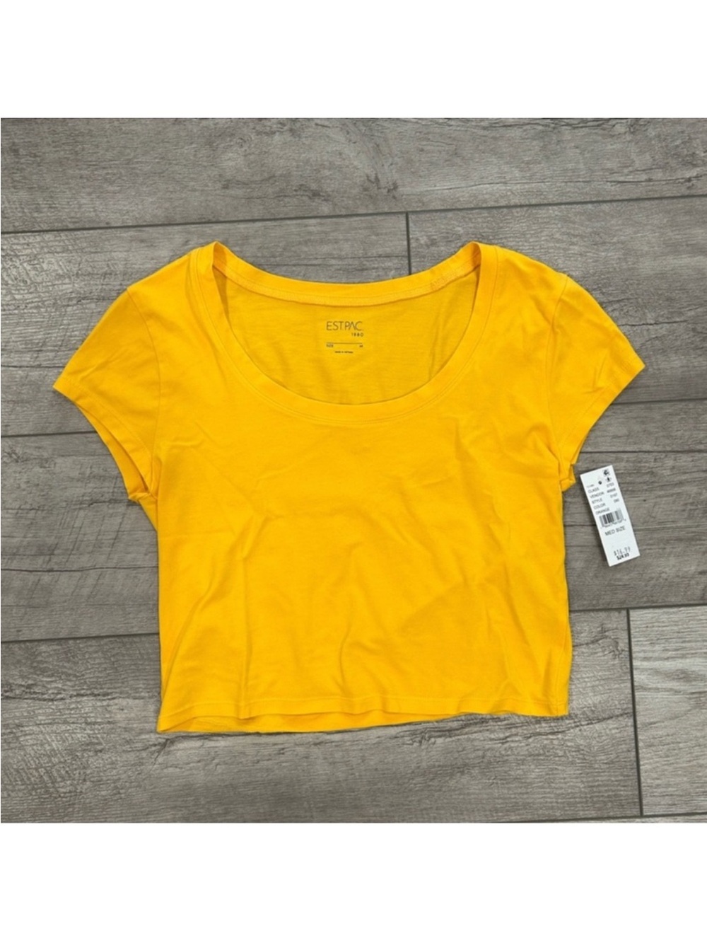 PacSun Women's Yellow Scoop Neck Tee